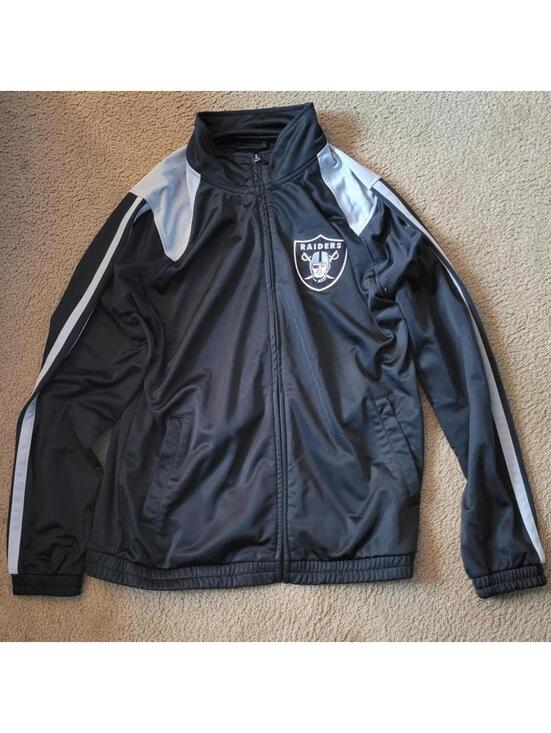 NFL Other - NFL black polyester Raiders zip up jacket
